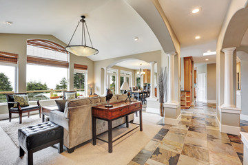 Studio interior in luxurious house