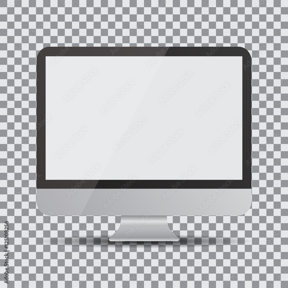 Leinwandbilder blank screen. realistic computer display on a transparent background
