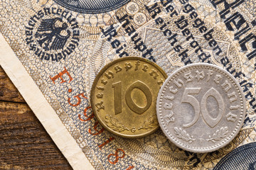 Money of nazi Germany during the Second World War..