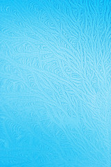 tree like fractal blue ice winter decoration on a window natural