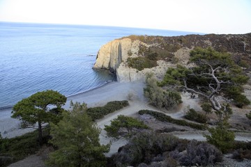 Griechenland, Blick von oben auf einsamen Strand bei Diafani, Karpathos