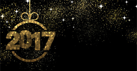 2017 background with Christmas ball.