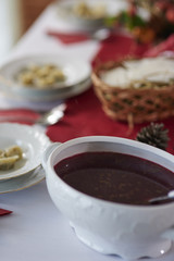 Traditional Polish dish on Christmas table