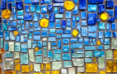 Acrylglas küchenrückwand colorful glass mosaic wall background © Maxim Tupikov