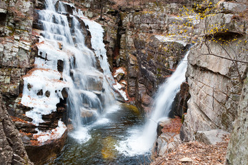 Famous Ssang waterfall at Murreung Valley park of Donghae at Sou