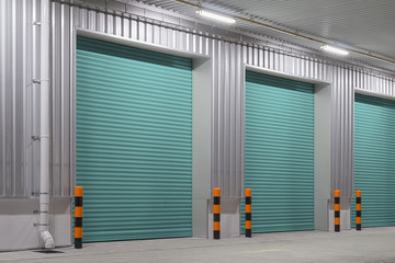 Roller door or roller shutter. Also called security door or security shutter with automatic system....