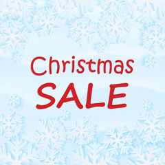 Fototapeta na wymiar Snow background for Christmas and New Year sale