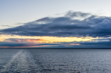 Fototapeta premium Sunset view on the Baltic sea