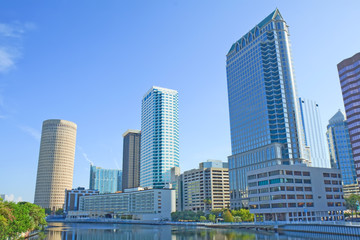 Fototapeta na wymiar Partial skyline of Tampa, Florida