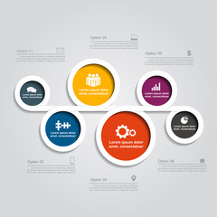 Infographic design with elements and icons. Vector illustration