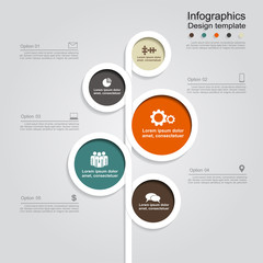 Infographic design with elements and icons. Vector illustration