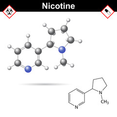 Nicotine - natural alkaloid and tobacco component