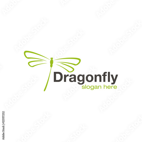 Dragonfly Logo Design Vector Stock Image And Royalty Free Vector