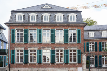 Fototapeta premium Thelview of traditional streets and buildings in Holland