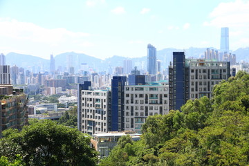 Fototapeta premium Skyline of Kowloon Peninsula, Hong Kong