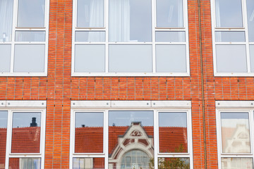 Modern style of city building in Holland