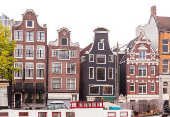 Traditional view of streets and buildings in Holland