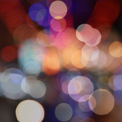 Colorful defocused bokeh lights
