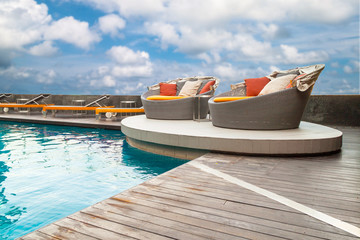Obraz premium Rooftop swimming pool