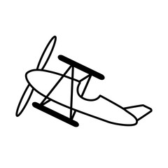 airplane vehicle flying isolated icon vector illustration design