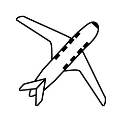 airplane vehicle flying isolated icon vector illustration design