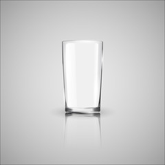 empty glass on a white background