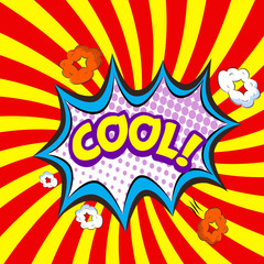 современный поп арт фон, яркий красочный постер с надписью