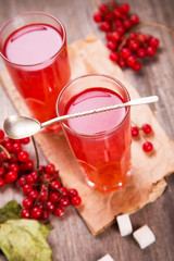 fresh hot viburnum tea