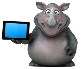 Fun rhinoceros - 3D Illustration