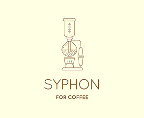 Vector Coffee Accessories Icon with Letter Sign can be used as L
