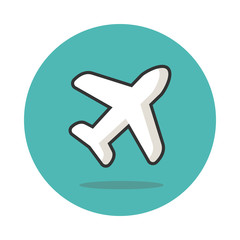 Obraz premium Airplane vector icon