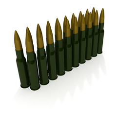 Cartridges for machine gun AK