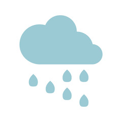 rain cloud flat icon