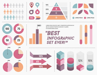 Infographics Elements and Objects Big Huge Set All Kinds of Info