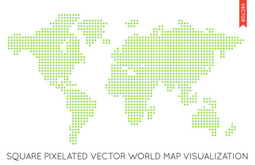 Fototapeta premium Vector Flat World Map Infographic. Map of the World.