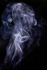 Obraz premium Smoke on black background.