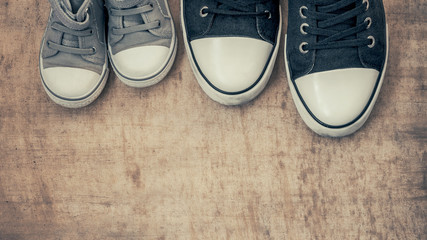 Sneakers daddy and son