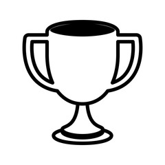 trophy cup winner isolated icon vector illustration design