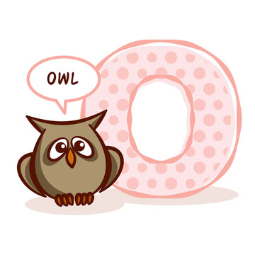ABC ZOO Alphabet Letter O Owl