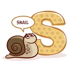 ABC ZOO Alphabet Letter S Snail