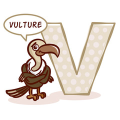 ABC ZOO Alphabet Letter V Vulture