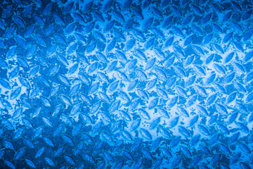 Blue metal non slip surface background.