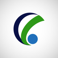 letter e shape leaf logo