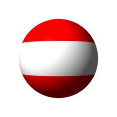 Sphere with flag of Austria