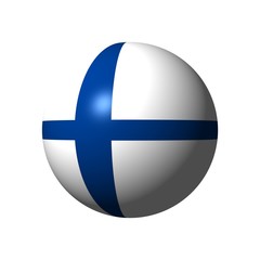 Obraz premium Sphere with flag of Finland