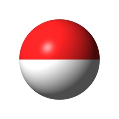 Sphere with flag of Indonesia