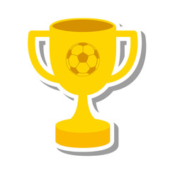 trophy cup winner isolated icon vector illustration design