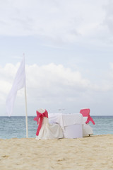 Romantic Table for Two on the Beach