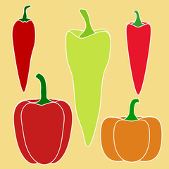 pepper vegetable set