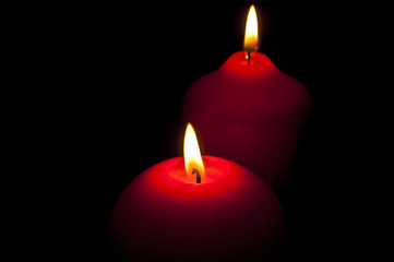 rote Kerzen